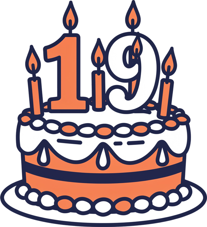 The artwork that prompt produced: A birthday cake with candles spelling out a number